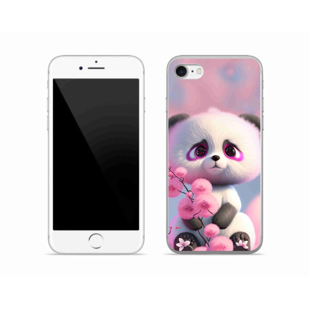 Gelový kryt mmCase na iPhone SE (2022) - roztomilá panda 1