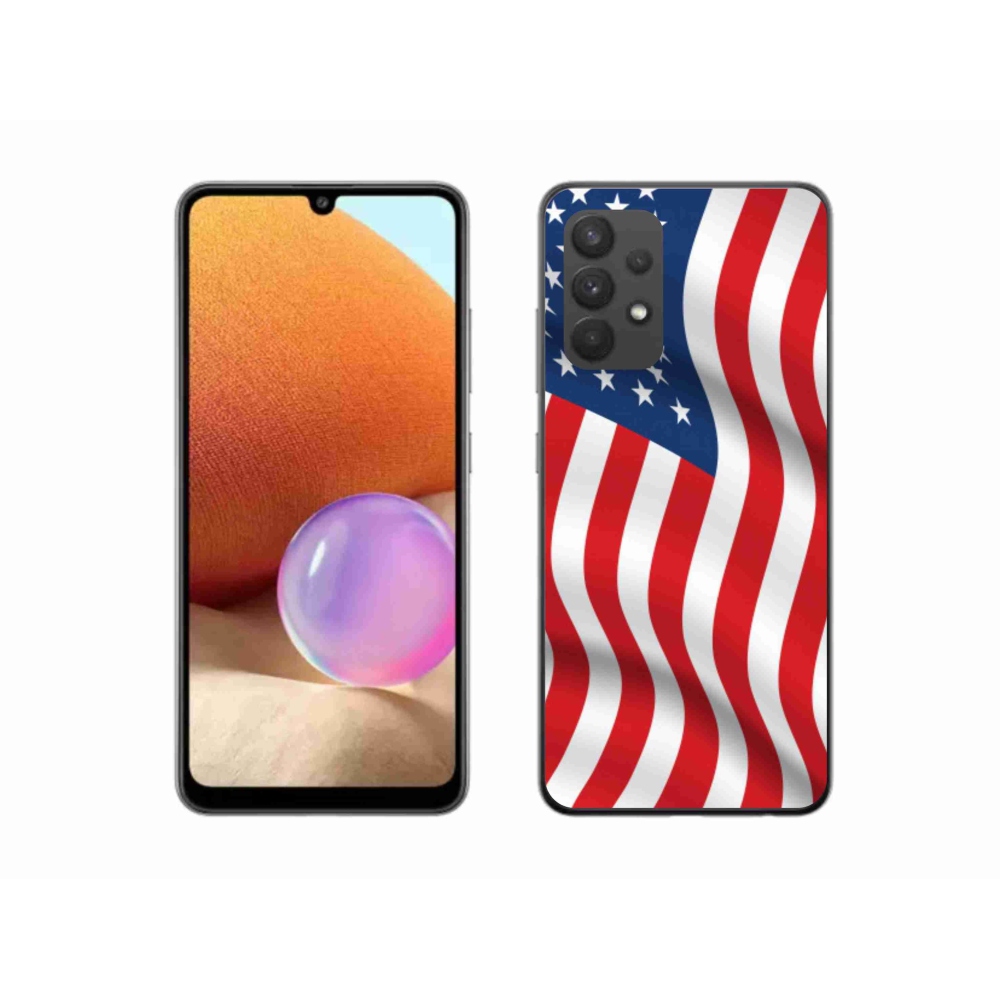 Gelový kryt mmCase na mobil Samsung Galaxy A32 4G - USA vlajka