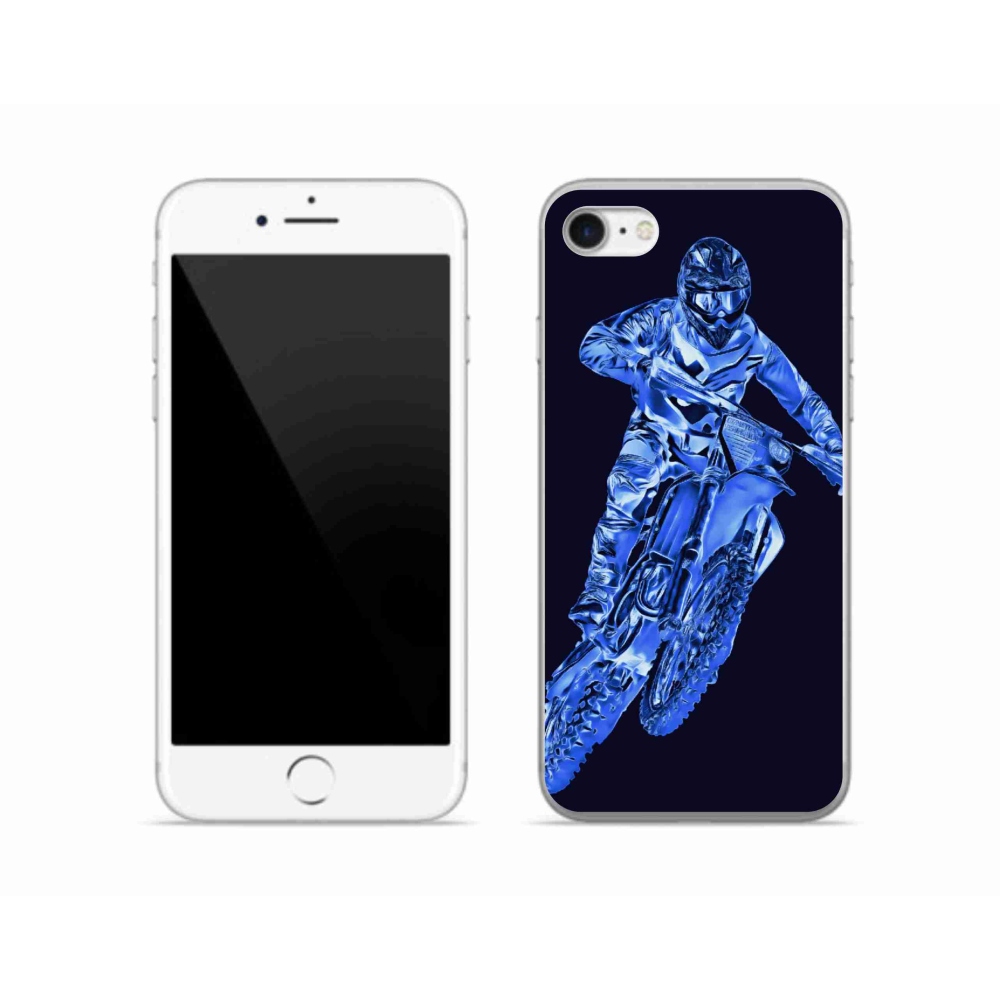 Gelový kryt mmCase na iPhone SE (2020) - motocross 1