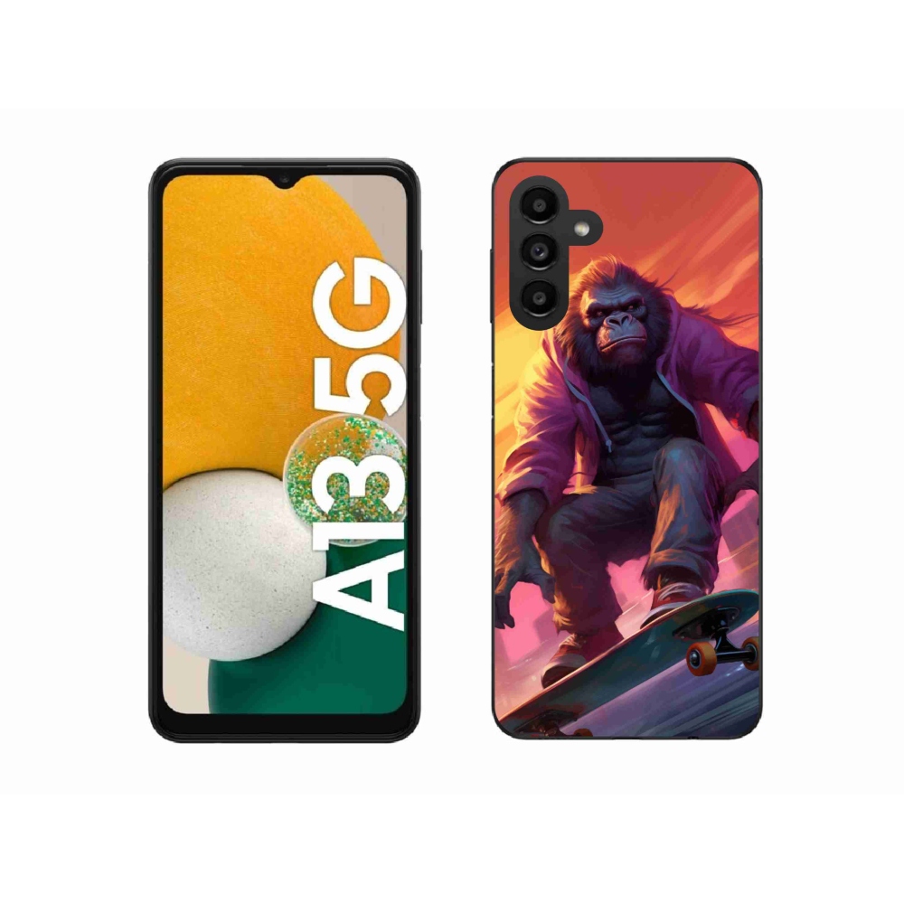 Gelový kryt mmCase na Samsung Galaxy A13 5G - gorila na skateboardu