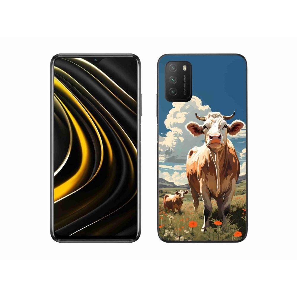 Gelový kryt mmCase na Xiaomi Poco M3 - krávy na louce