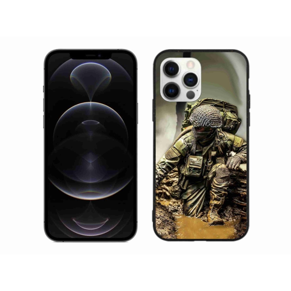 Gelový kryt mmCase na iPhone 12 Pro Max - voják