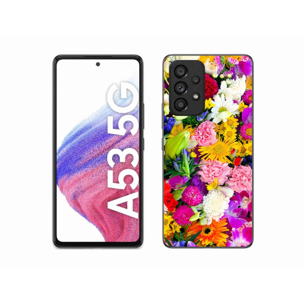 Gelový kryt mmCase na Samsung Galaxy A53 5G - květiny 12