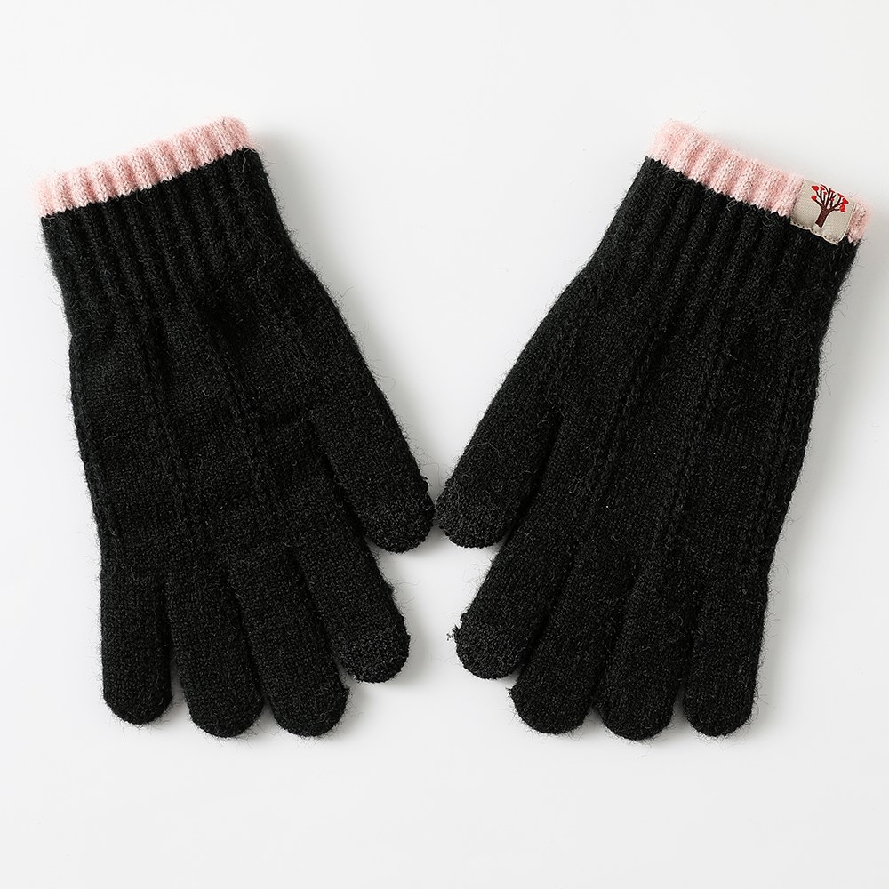 Decor dámské dotykové zimní rukavice - černé