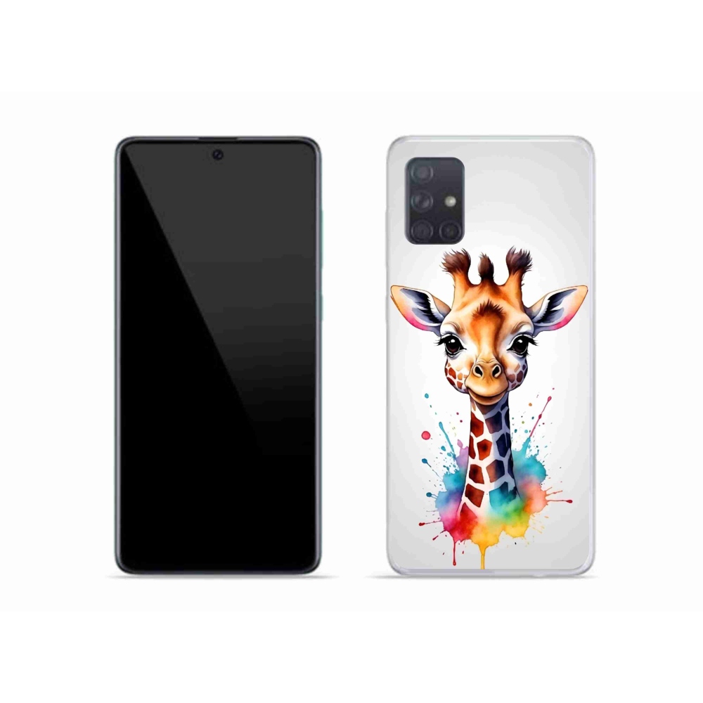 Gelový kryt mmCase na Samsung Galaxy A51 - žirafa 1