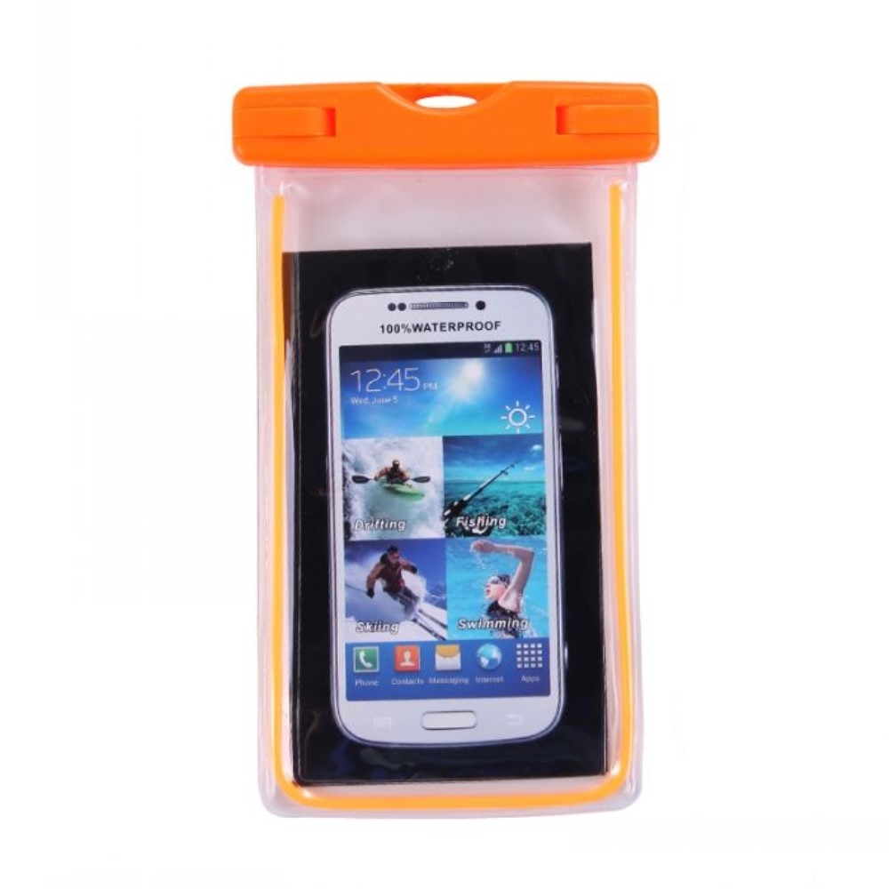 Vodotěsný obal na mobilní telefon do rozměrů 173 mm x 107 mm - oranžový