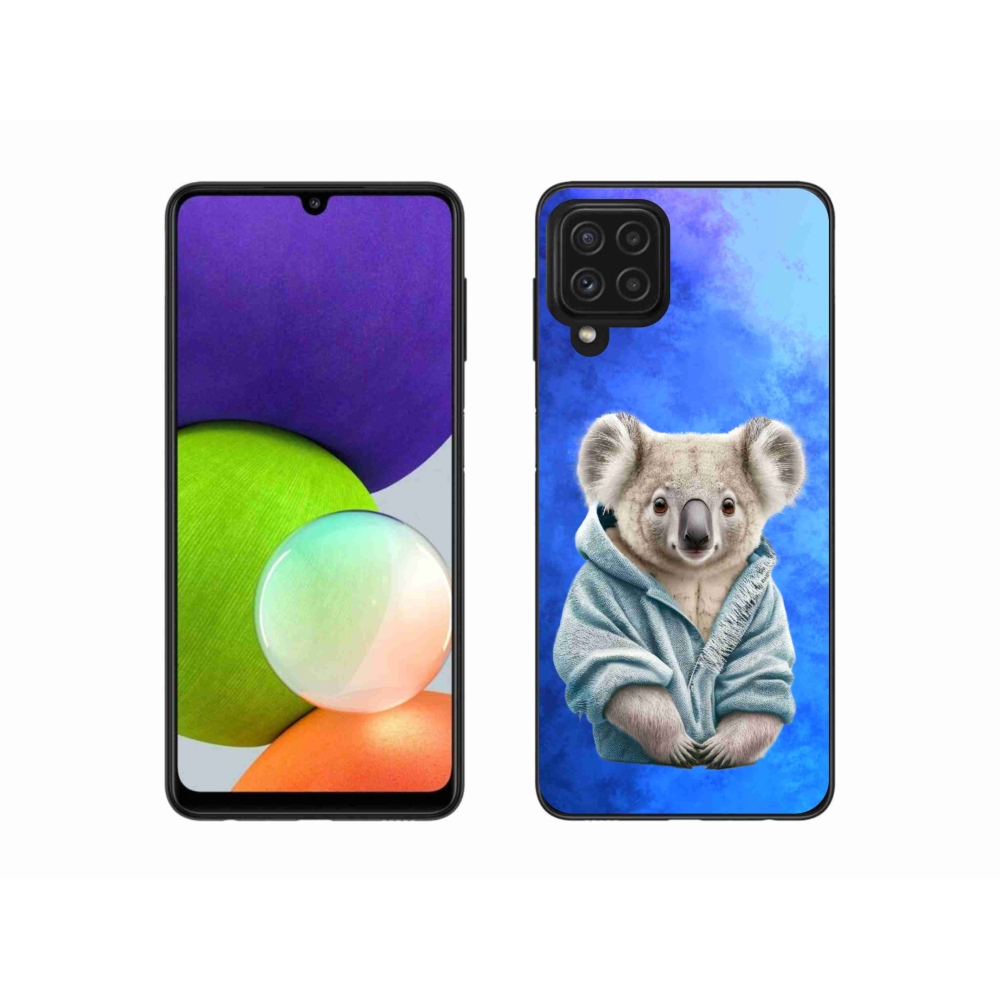 Gelový kryt mmCase na Samsung Galaxy A22 4G - koala ve svetru