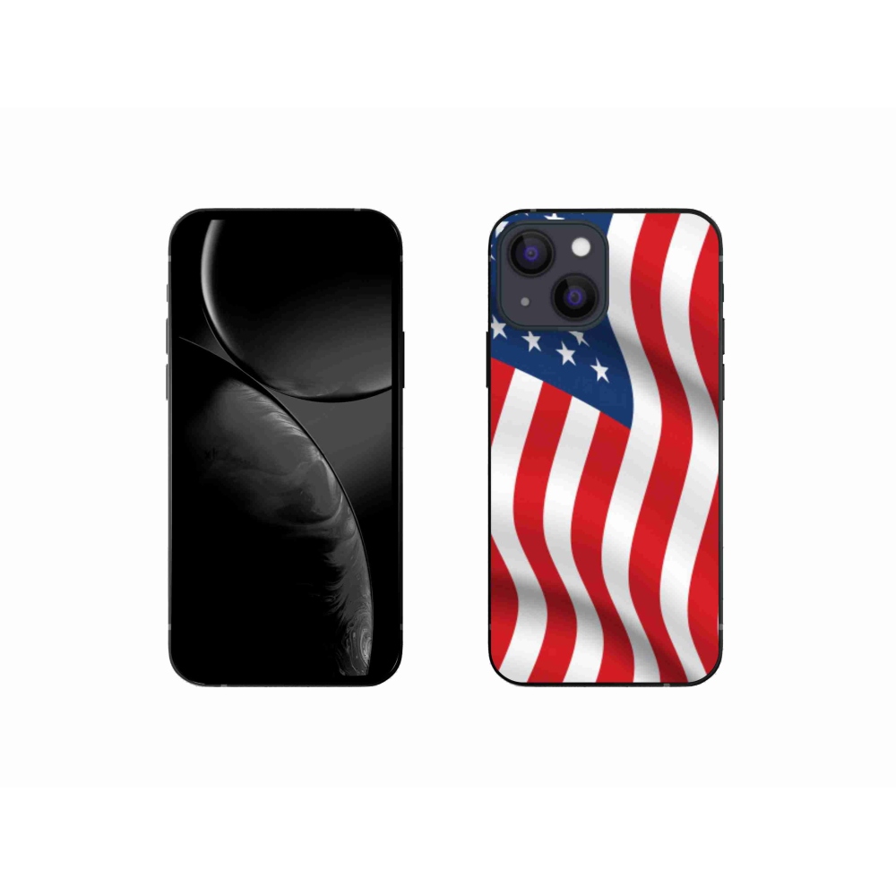 Gelový kryt mmCase na mobil iPhone 13 mini 5.4 - USA vlajka