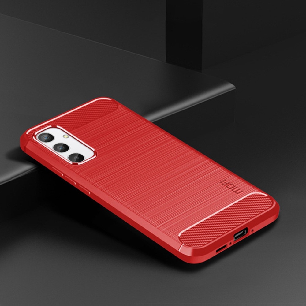 Carbon odolný gelový obal na Samsung Galaxy A34 5G - červený