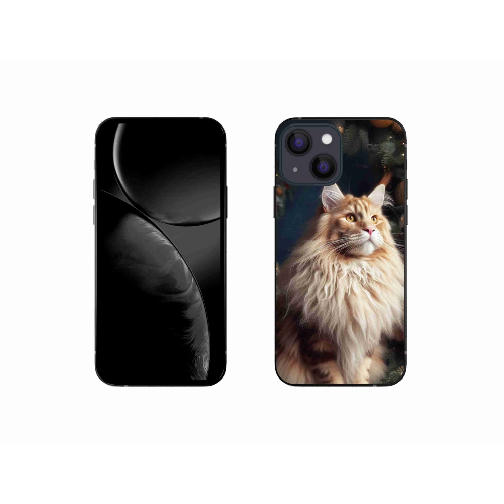 Gelový kryt mmCase na iPhone 13 mini 5.4 - kočka u stromku