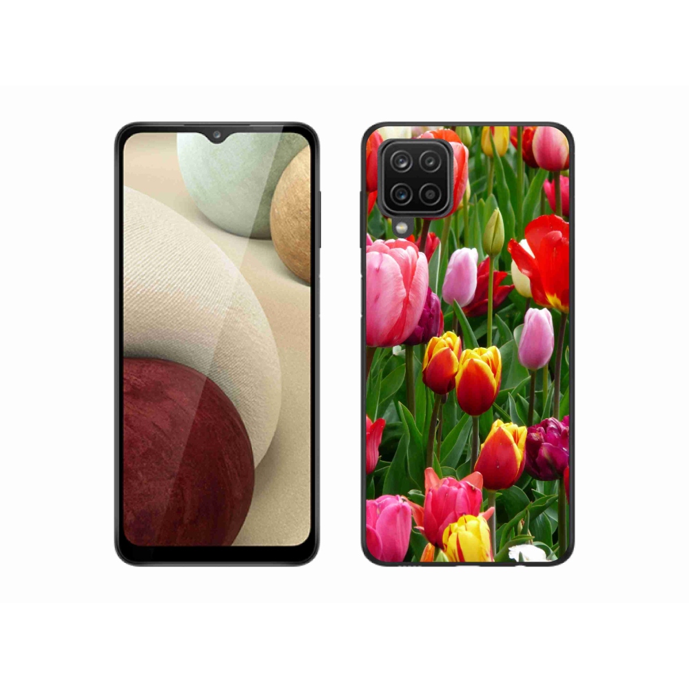 Gelový kryt mmCase na Samsung Galaxy A12 - tulipány
