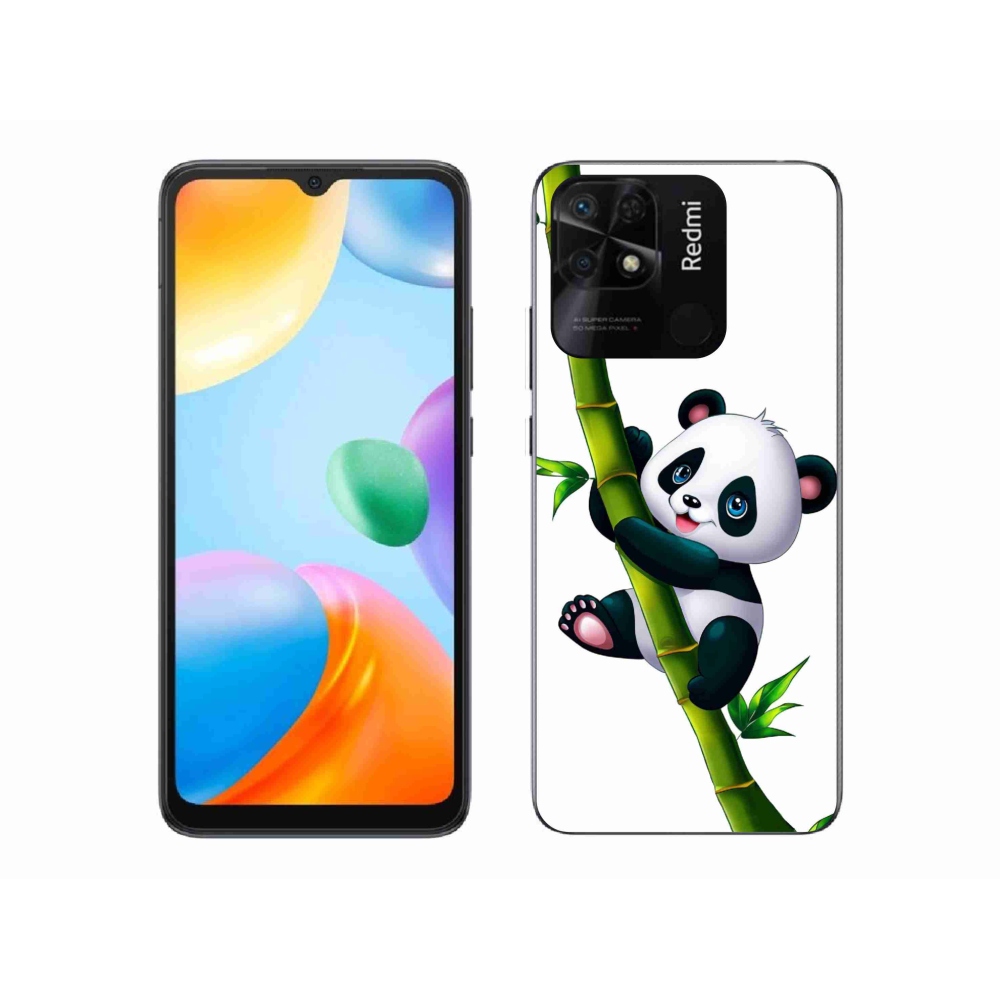 Gelový kryt mmCase na Xiaomi Redmi 10C - panda na bambusu