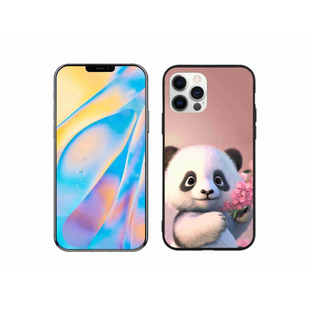 Gelový kryt mmCase na iPhone 12 - roztomilá panda