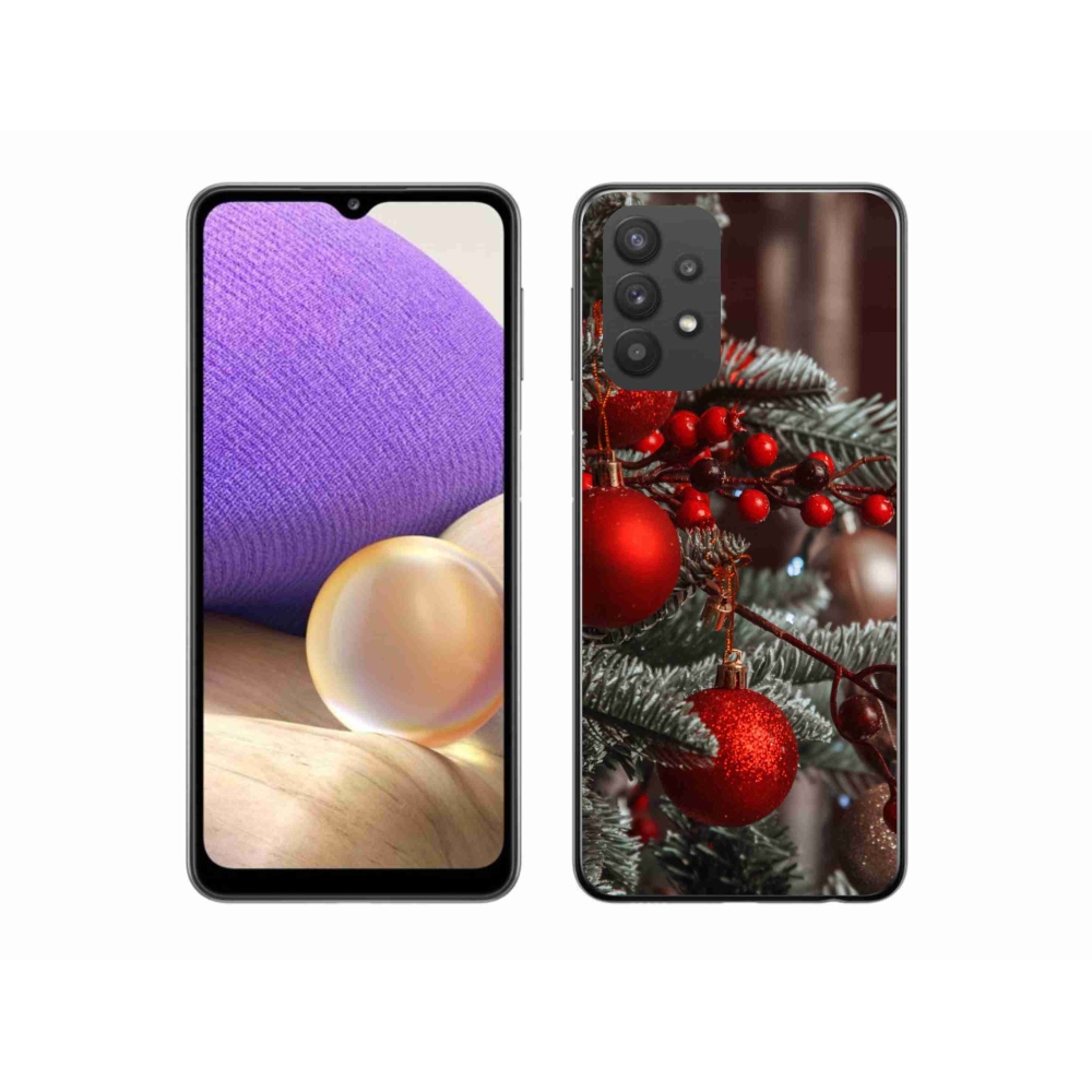 Gelový kryt mmCase na Samsung Galaxy A32 5G - vánoční ozdoby 2