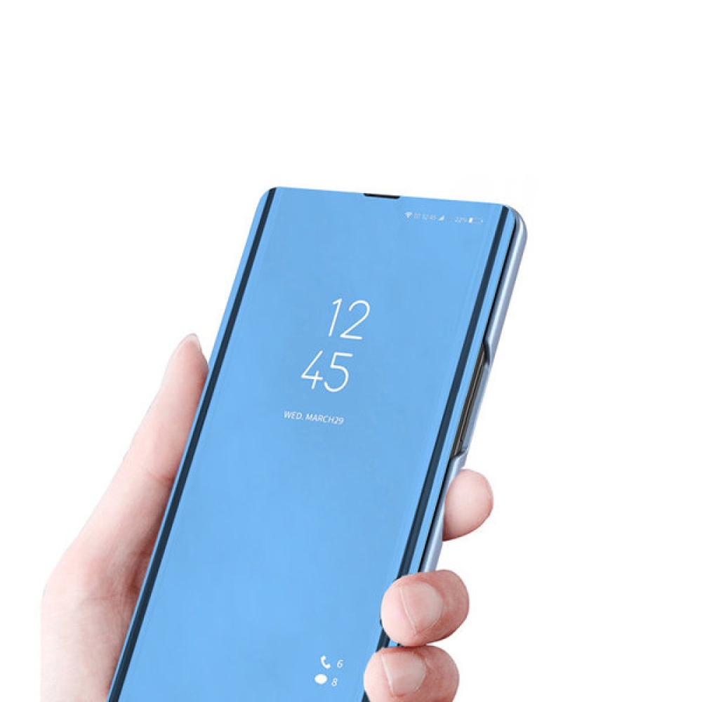 Clear zavírací kryt s průhledným předkem na Samsung Galaxy S23+ - modrý