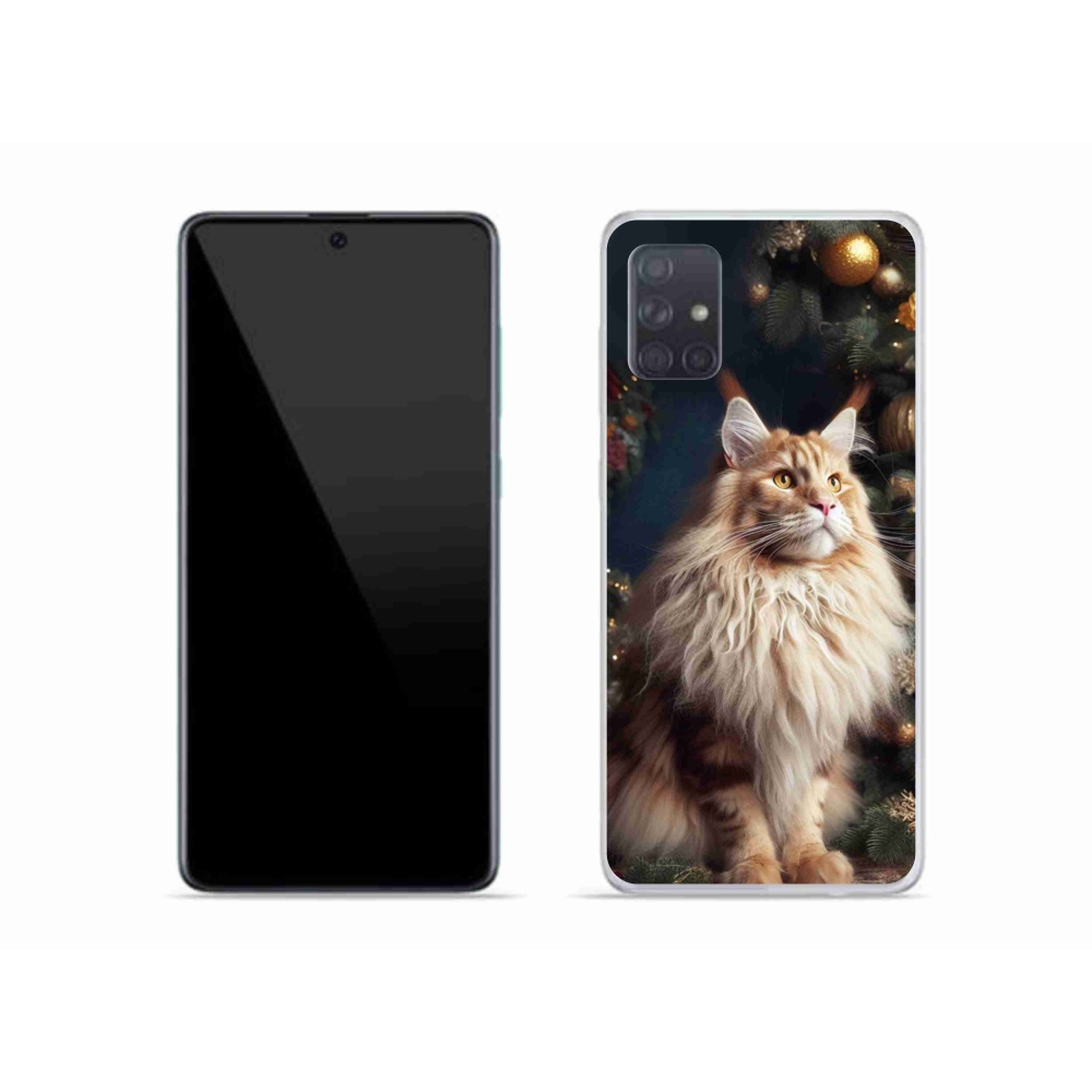 Gelový kryt mmCase na Samsung Galaxy A51 - kočka u stromku