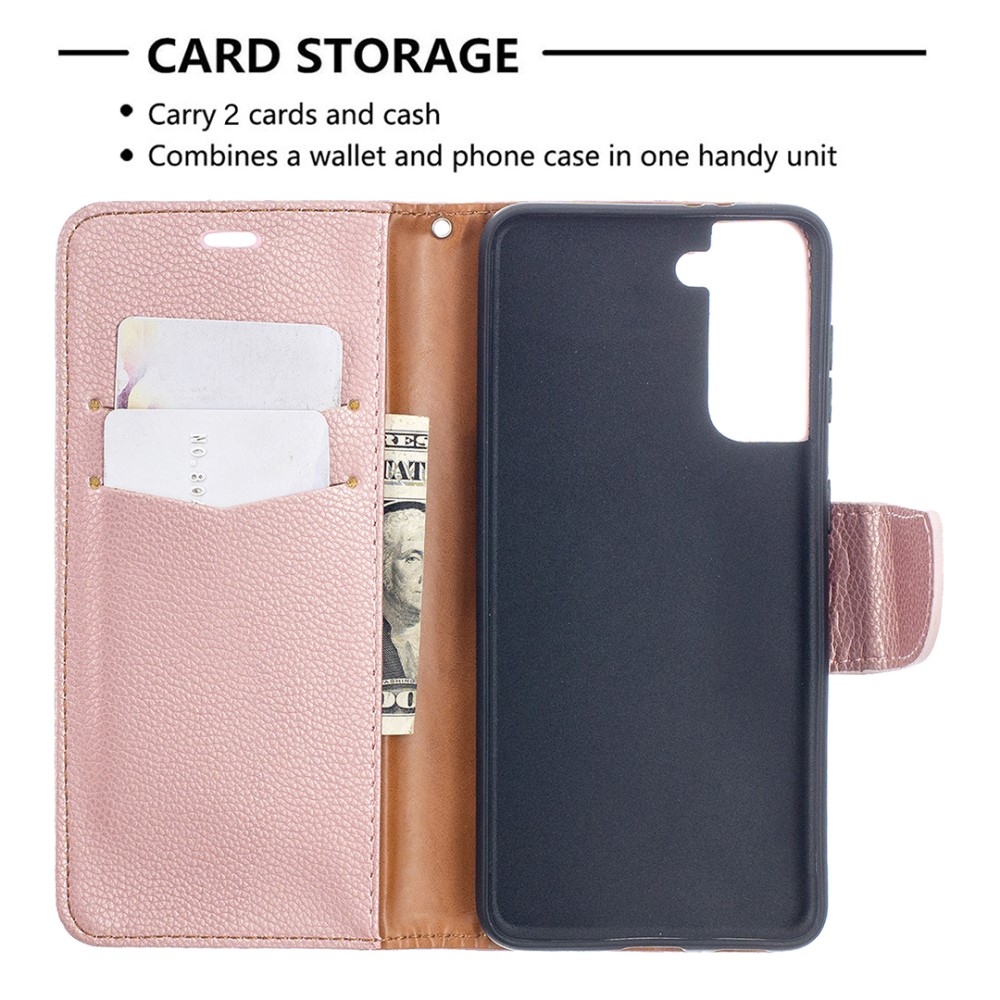 Wallet knížkové pouzdro na Samsung Galaxy S21 - růžovozlaté