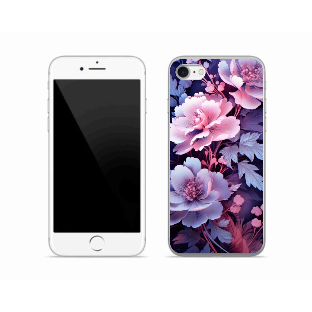 Gelový kryt mmCase na iPhone SE (2020) - květiny 11