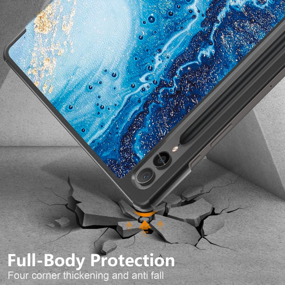 Print chytré zavírací pouzdro na Samsung Galaxy Tab S9 FE+ - mořské vlny