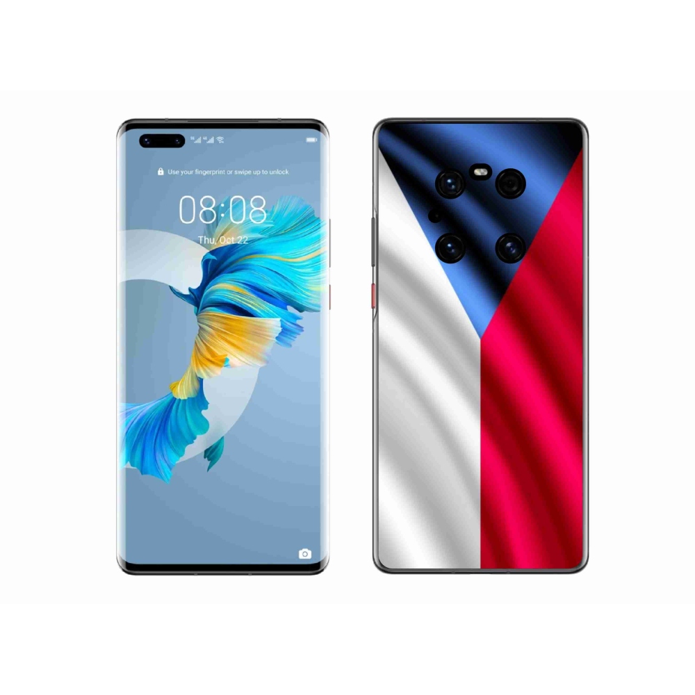 Gelový kryt mmCase na mobil Huawei Mate 40 Pro - česká vlajka