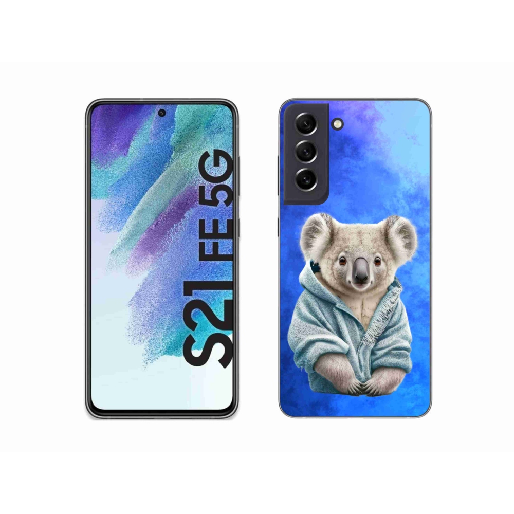Gelový kryt mmCase na Samsung Galaxy S21 FE 5G - koala ve svetru