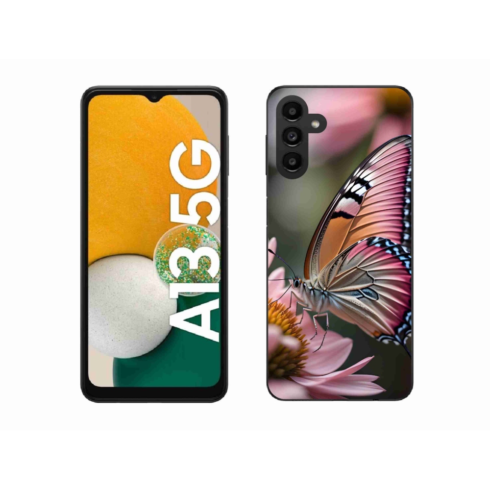 Gelový kryt mmCase na Samsung Galaxy A13 5G - barevný motýl