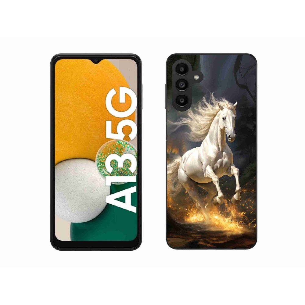 Gelový kryt mmCase na Samsung Galaxy A13 5G - bílý kůň 2