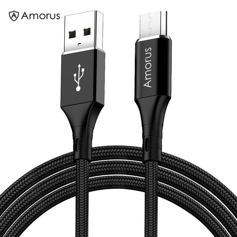 AMS tkaný micro USB kabel pro nabíjení a synchronizaci / 1m - černý