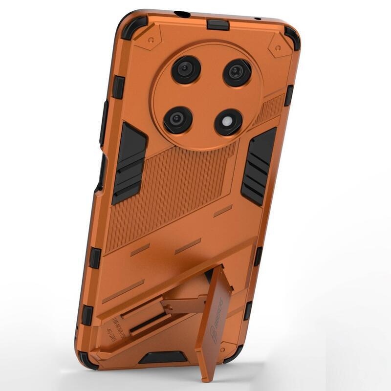 Armor odolný hybridní kryt s výklopným stojánkem pro mobil Huawei Nova Y90 - oranžový