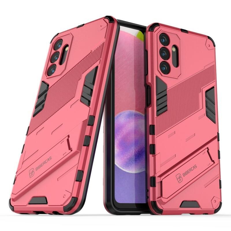 Armor odolný hybridní kryt s výklopným stojánkem pro mobil Samsung Galaxy A13 5G/Galaxy A04s (164.7 x 76.7 x 9.1 mm) - rose