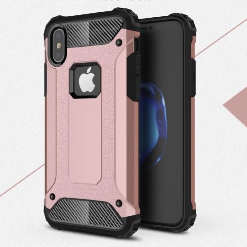 Armor odolný hybridní obal na iPhone X - růžovozlatý