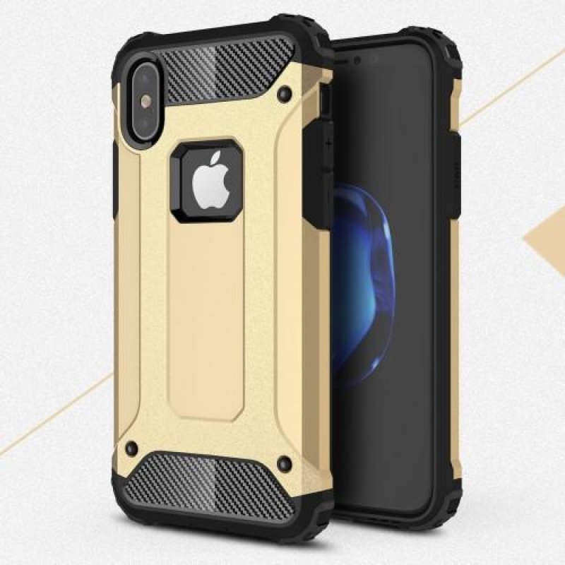 Armor odolný hybridní obal na iPhone X - zlatý