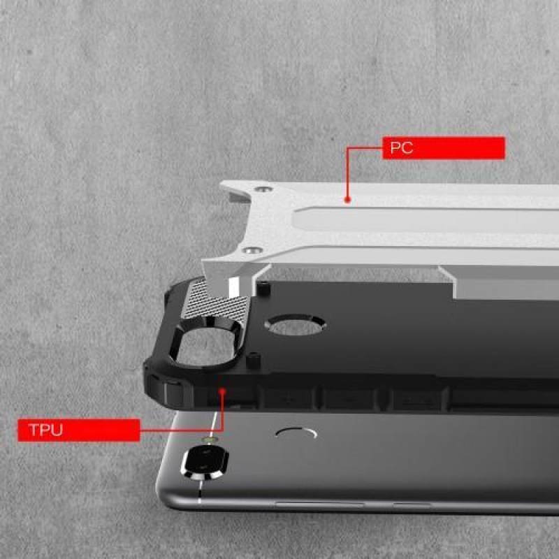 Armory hybridní odolný obal pro Xiaomi Redmi 6A - bílý