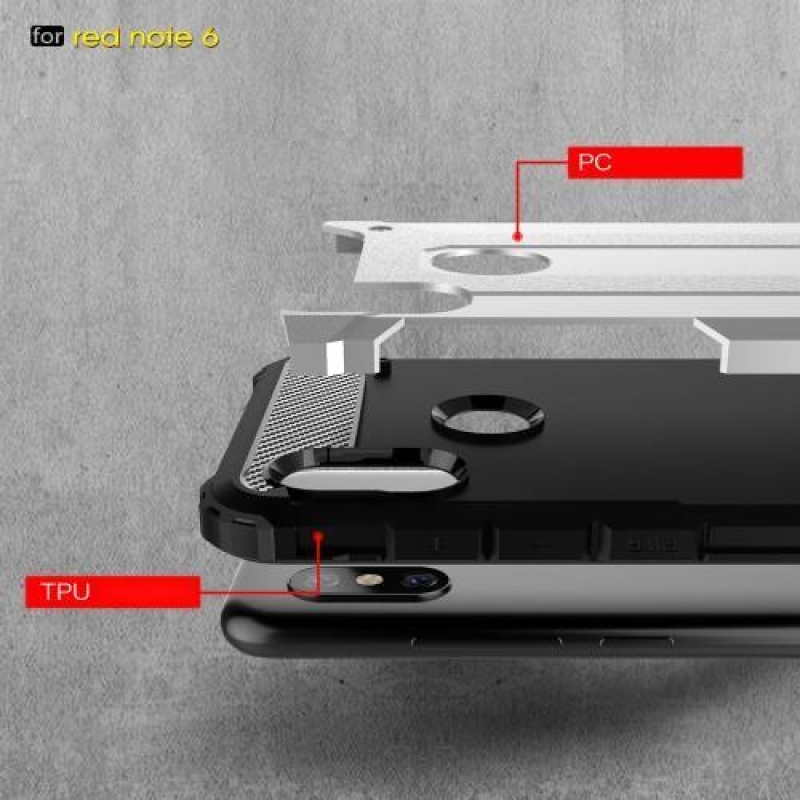 Armory odolný hybridní kryt na Xiaomi Redmi Note 6 Pro - rosegold