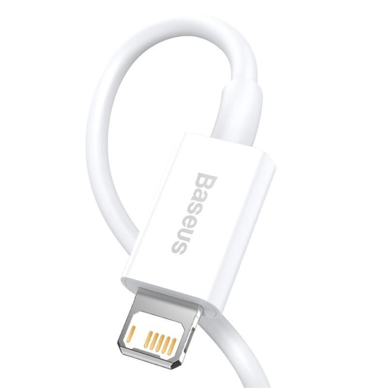BASE nabíjecí a propojovací kabel lightning pro Apple 0.25m - bílý