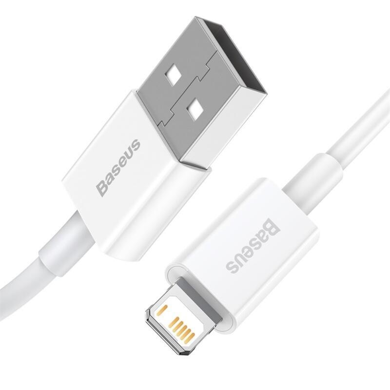 BASE nabíjecí a propojovací kabel lightning pro Apple 0.25m - bílý