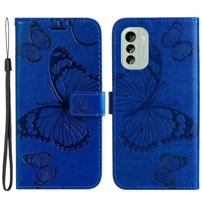 Big Butterfly peněženkové pouzdro na Motorola Moto G60 - modré