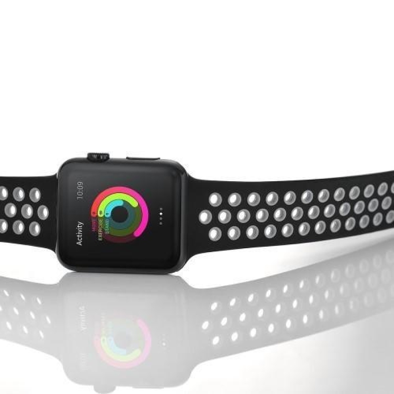 Breat silikonový řemínek pro Apple Watch 38mm - šedý