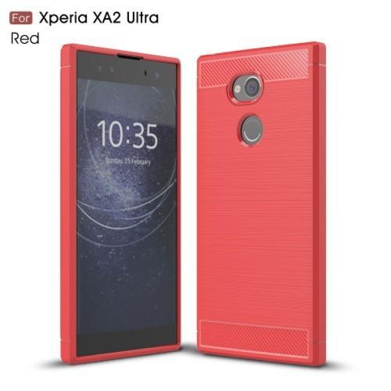 Brush gelový odolný obal na Sony Xperia XA2 Ultra - červený