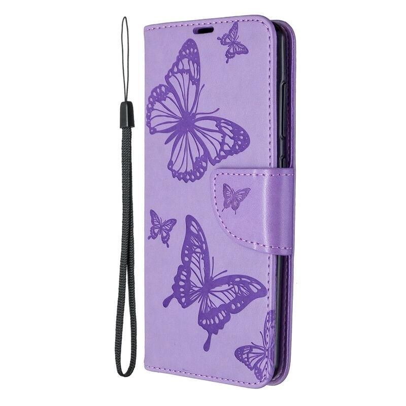 Butterfly knížkové pouzdro na Samsung Galaxy A41 - fialové