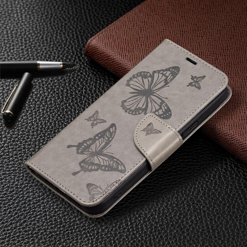 Butterfly knížkové pouzdro na Xiaomi 13 - šedé