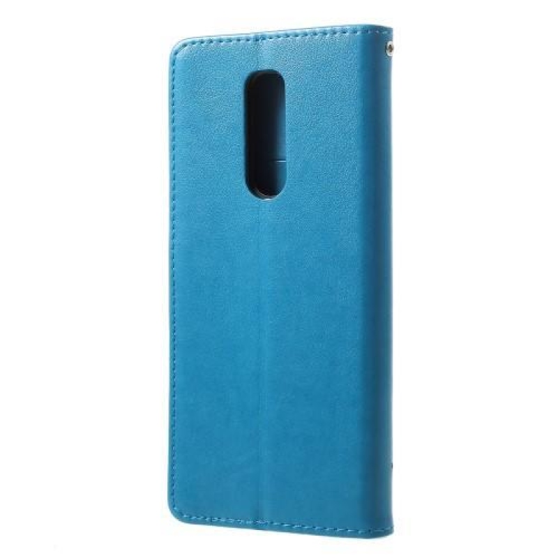 Butterfly PU kožené peněženkové pouzdro na mobil Sony Xperia 1 - modrý