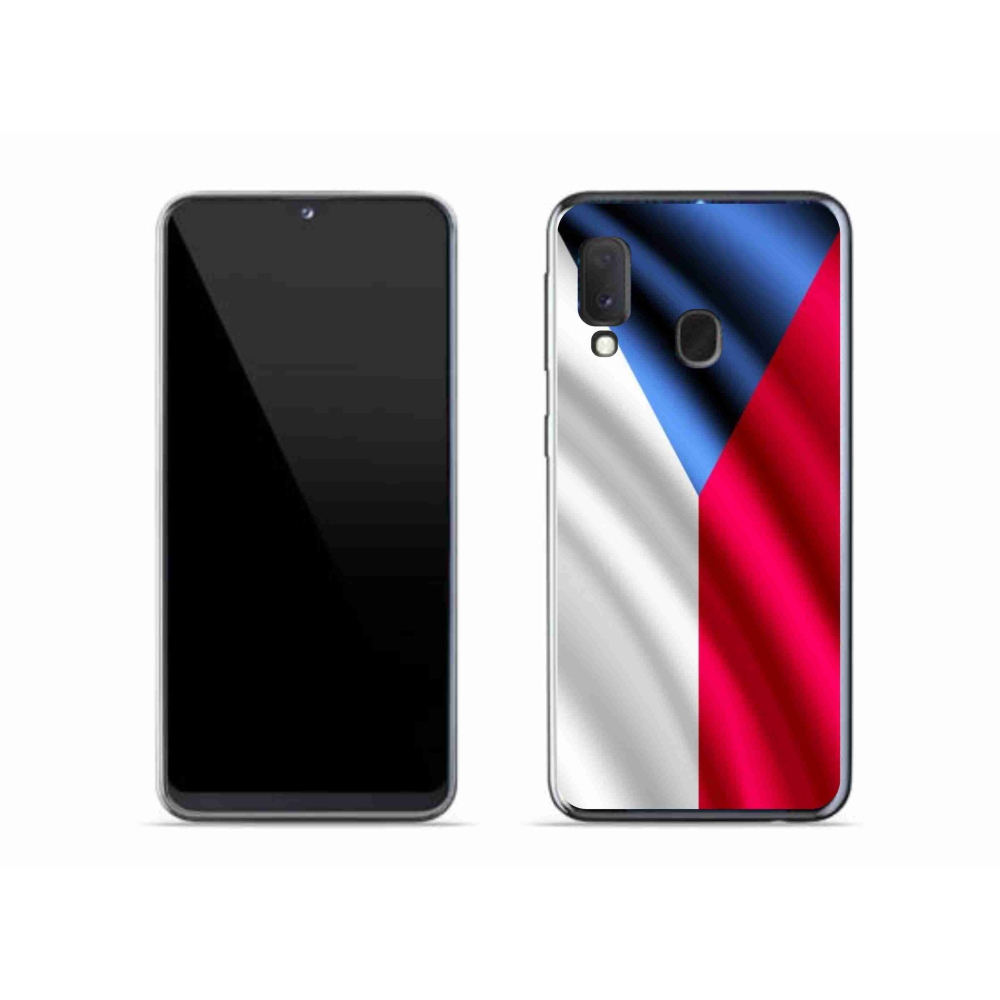 Gelový kryt mmCase na mobil Samsung Galaxy A20e - česká vlajka