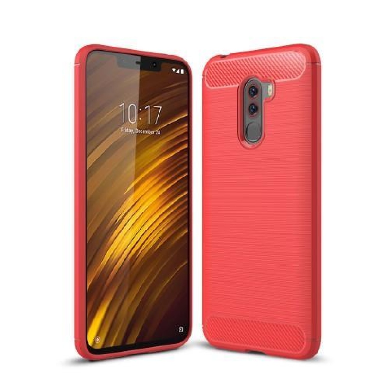 Carb odolný gelový kryt na Xiaomi Pocophone F1 - červený