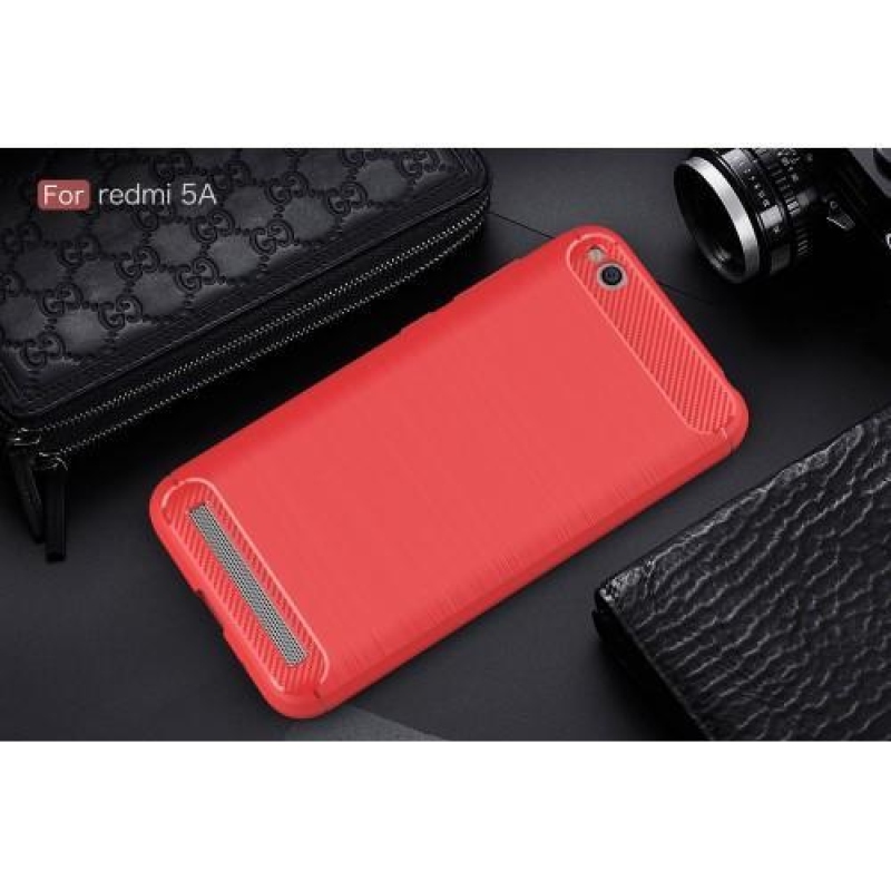 Carbo odolný gelový obal s broušením na Xiaomi Redmi 5A - červené