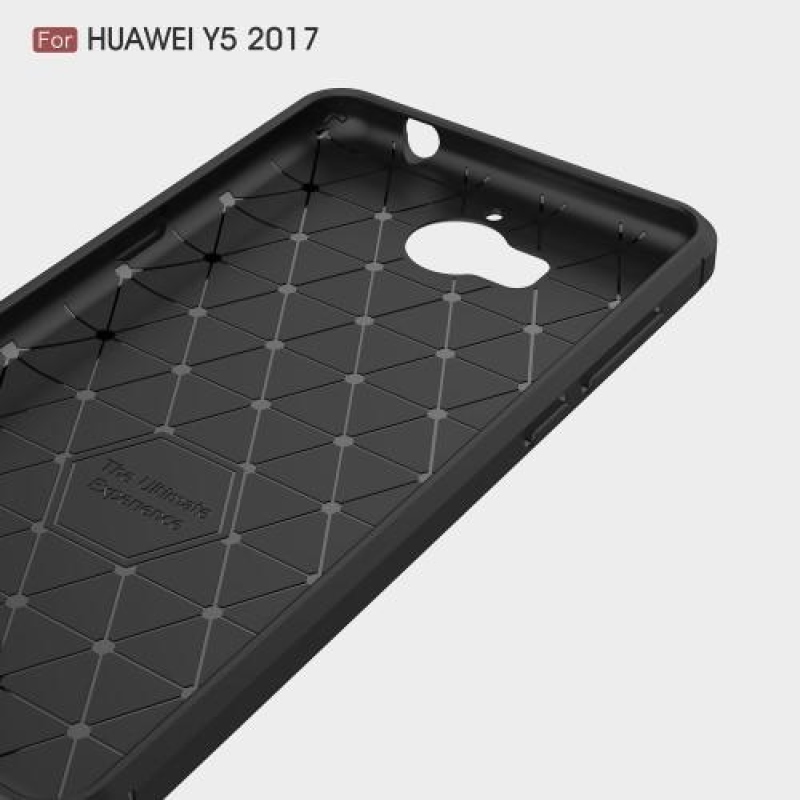 Carbo odolný obal na mobil Huawei Y6 (2017) - červený