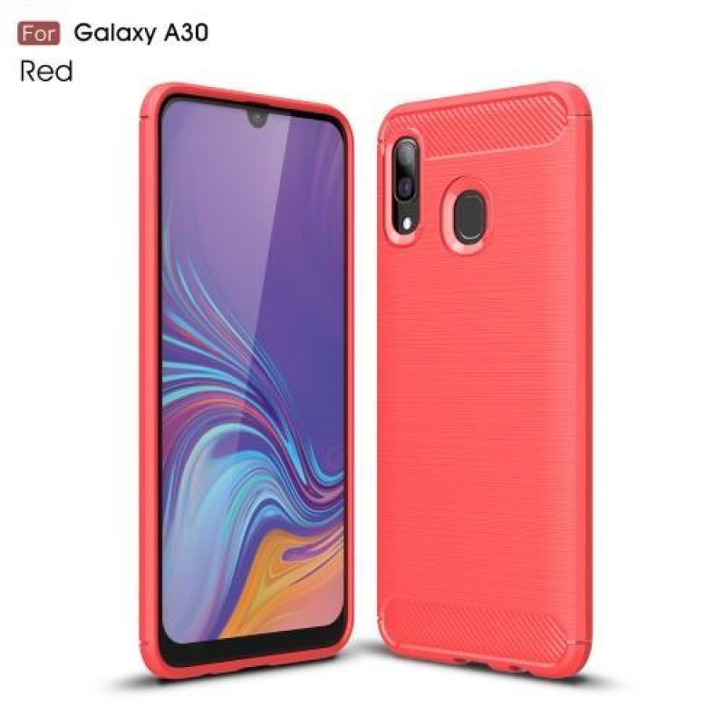 Carbon gelový obal na mobil Samsung Galaxy A30 / A20 - červený
