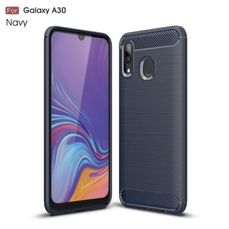 Carbon gelový obal na mobil Samsung Galaxy A30 / A20 - modrý