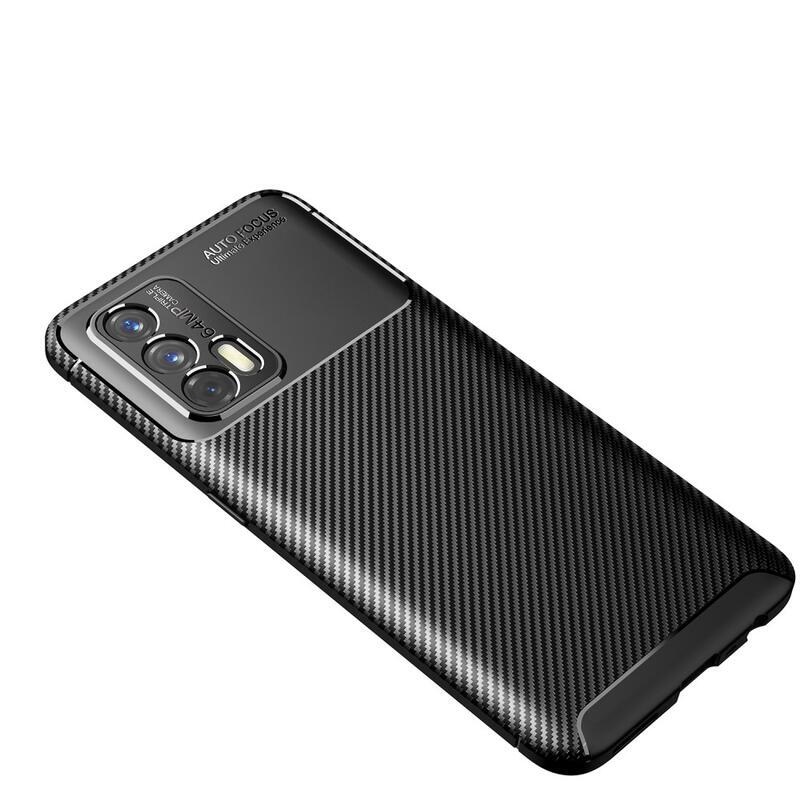 Carbon odolný gelový obal na mobil Realme GT 5G - černý