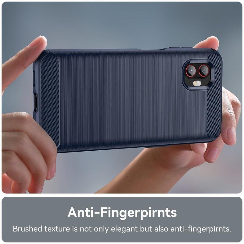 Carbon odolný gelový obal na Samsung Galaxy Xcover 6 Pro - modrý